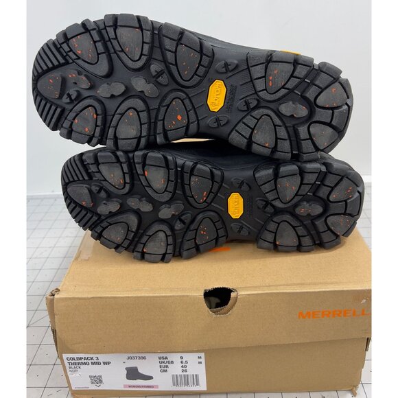 Merrell Coldpack 3 Thermo Mid Zip Waterproof Women's Shoes Black Sz. 9 Leather - Picture 8 of 13